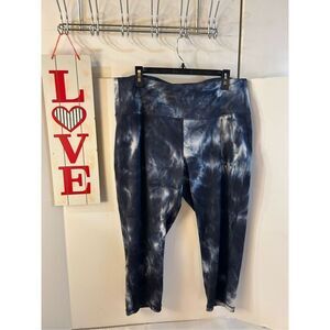 Reebok RBX 2x Capri Active pants blue & white rn# 63619